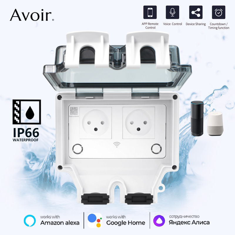 Outdoor Power Outlet With Remote Control - Avoir IP66 Outdoor Waterproof Socket Israel