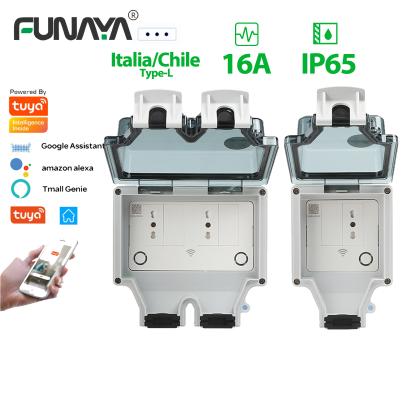 Outdoor Power Outlet With Remote Control - Italia / Chile Tuya Outdoor Waterproof