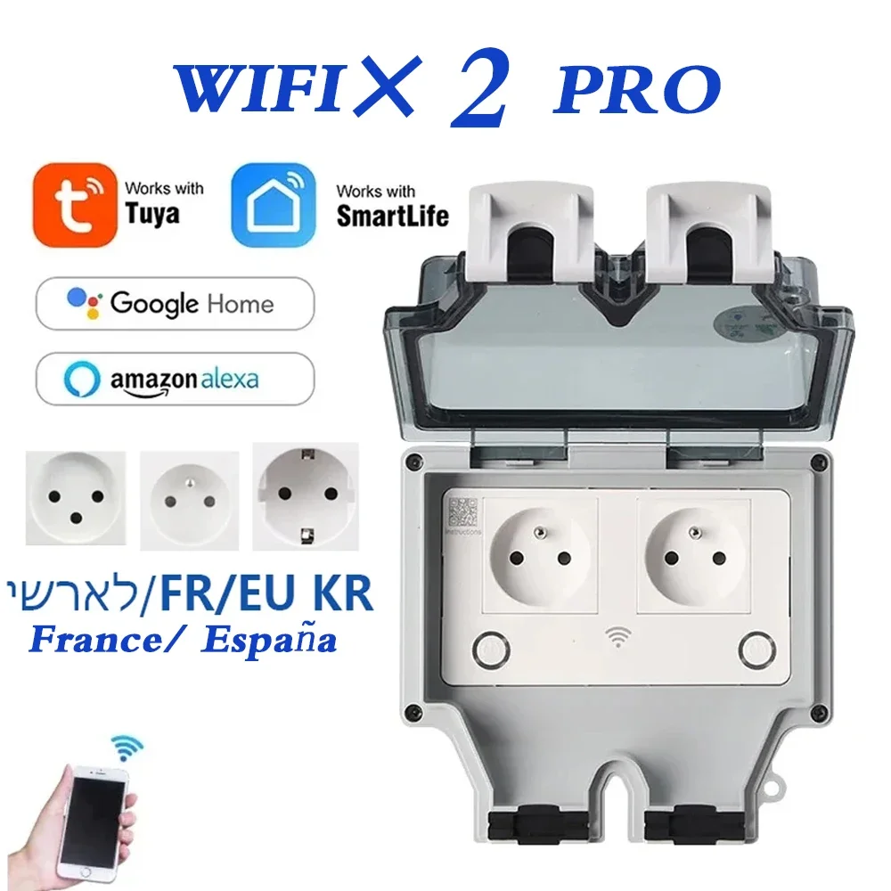 Outdoor Power Outlet With Remote Control - Adeatuya Waterproof Electrical Wall Socket Eu