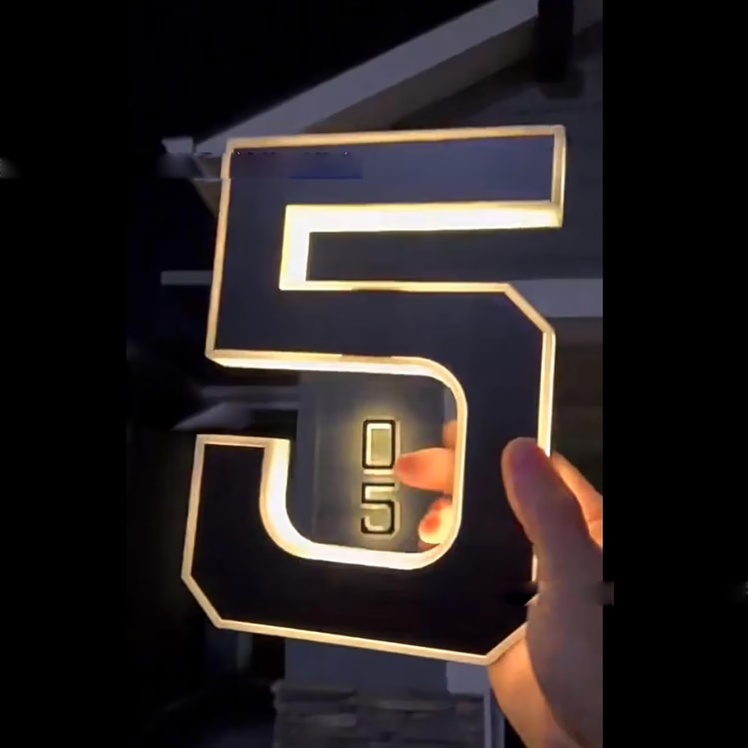Outdoor Power Number - Solar LED House Number Sign Waterproof