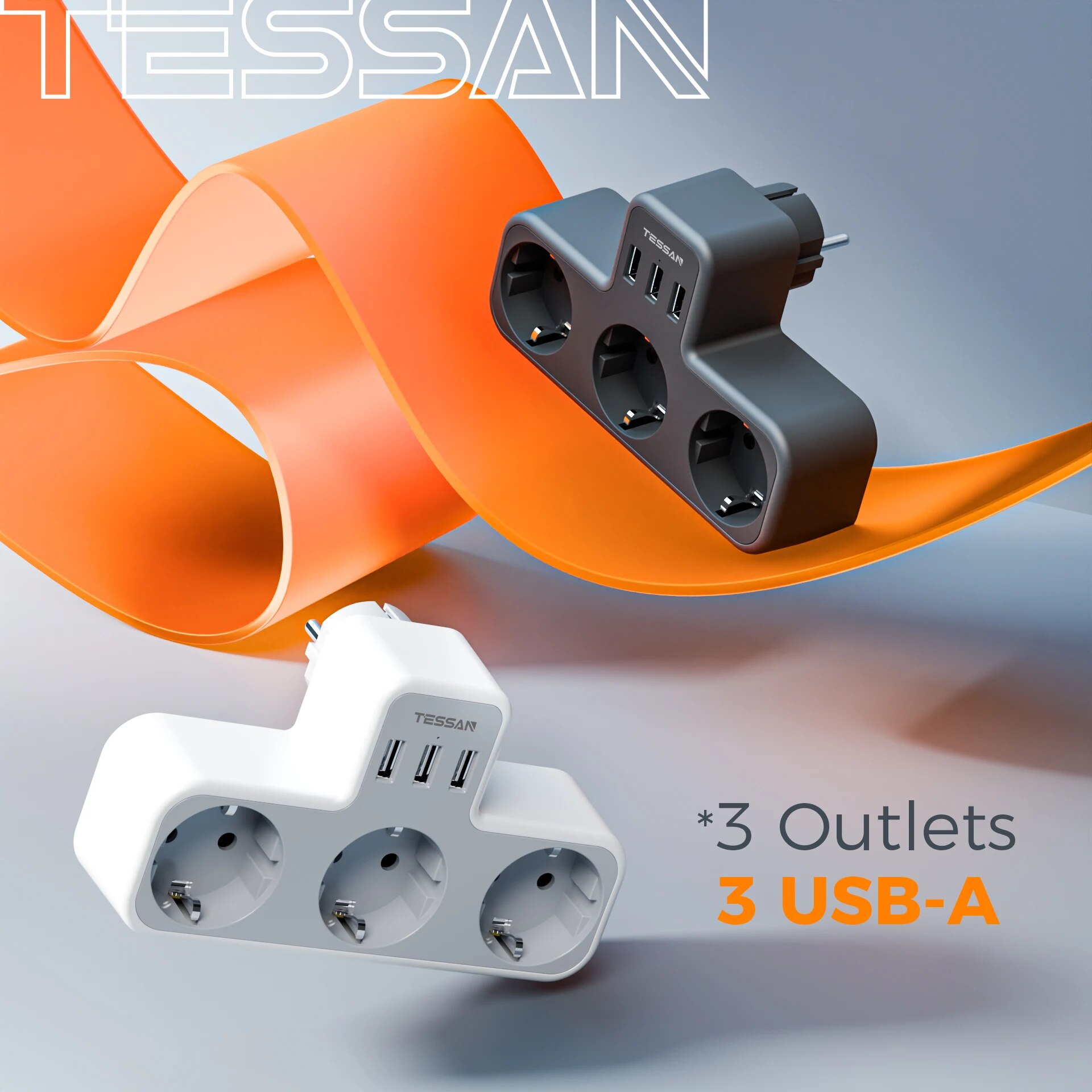 Outdoor Usb Power Strip - TESSAN EU Plug Power Strip with