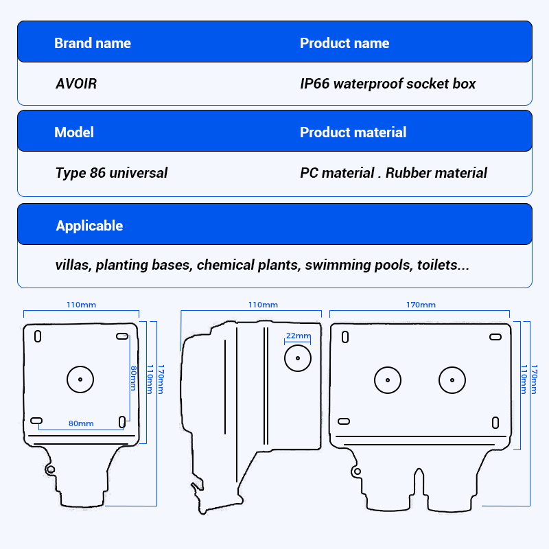 Avoir IP66 Outdoor Waterproof  - Outdoor Power Outlet With Remote Control reseña y precio