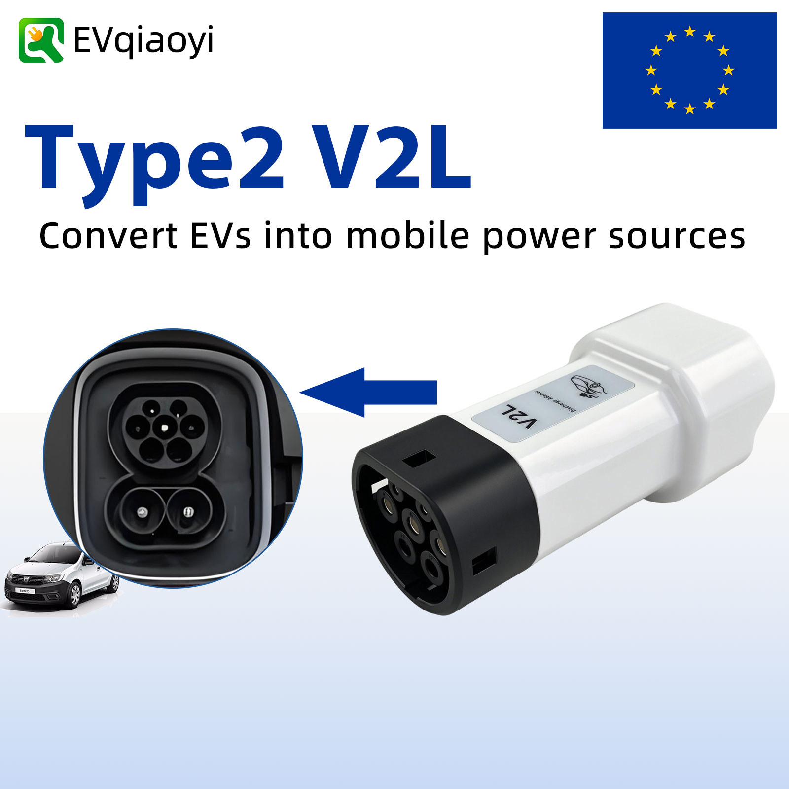 EVqiaoyi 16A Type2 V2L Dischar - Outdoor Power Inc reseña y precio