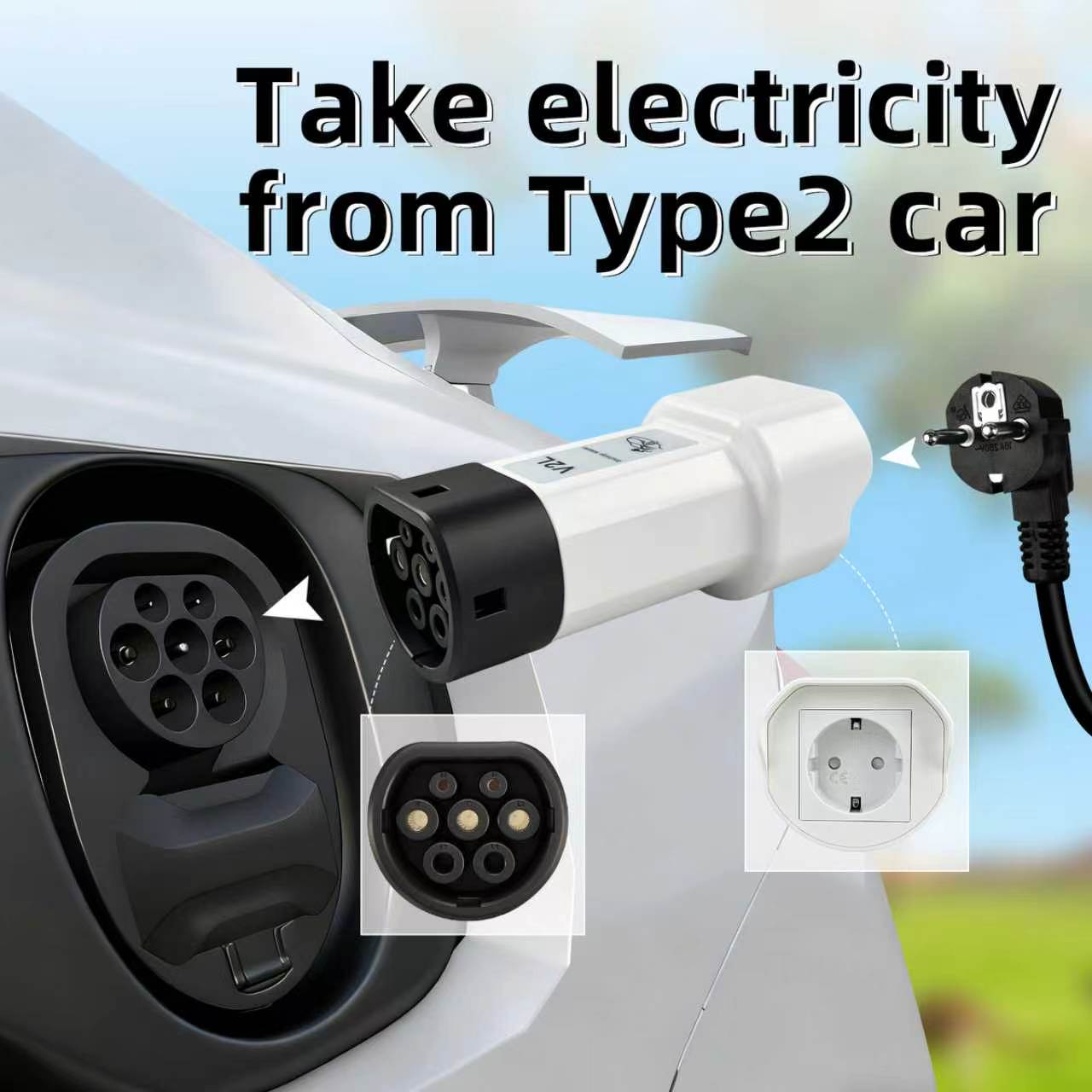 EVqiaoyi 16A Type2 V2L Dischar - Outdoor Power Inc reseña y precio