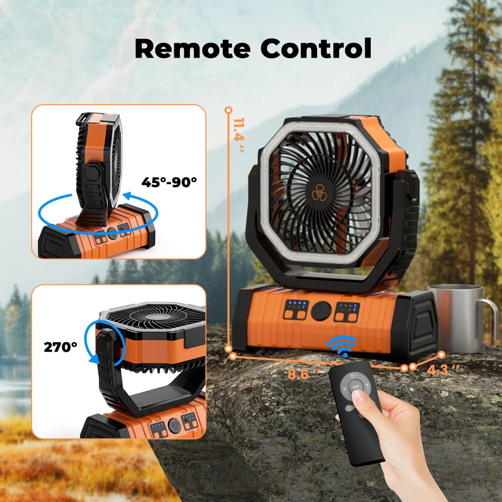 Camping Fan 20000mAh Battery P - Outdoor Power Usa reseña y precio