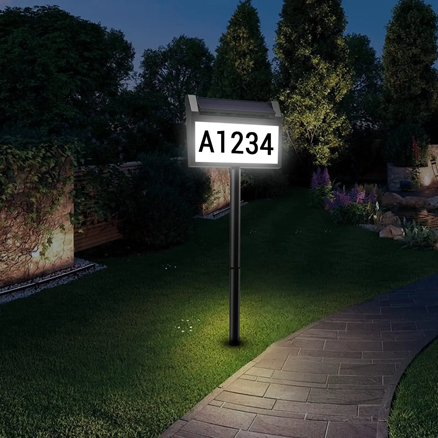 Address Sign Solar Powered Out - Outdoor Power Number reseña y precio