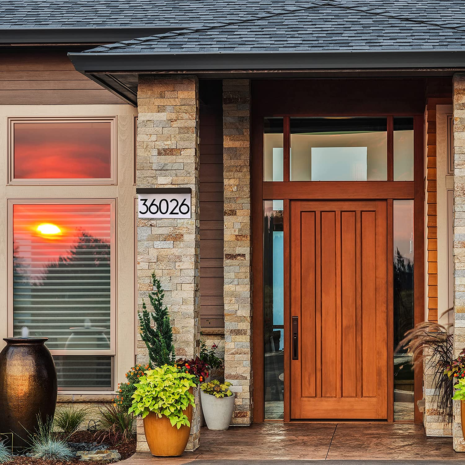 Address Sign Solar Powered Out - Outdoor Power Number reseña y precio