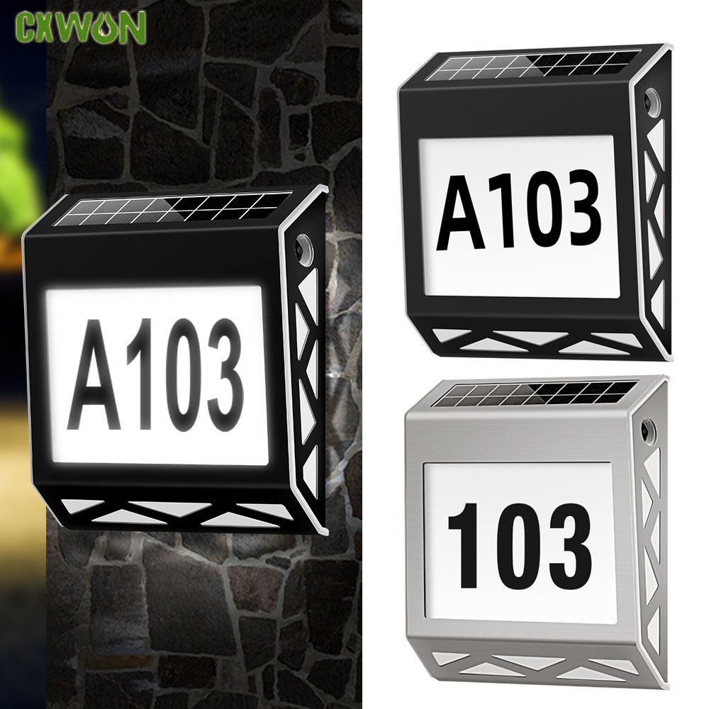 Solar Powered Door Sign Light  - Outdoor Power Number reseña y precio
