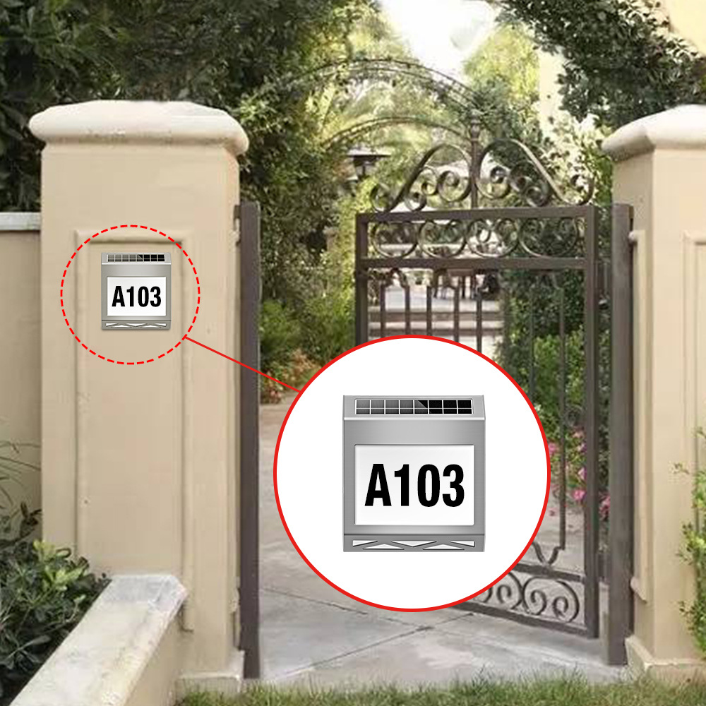 Solar Powered Door Sign Light  - Outdoor Power Number reseña y precio