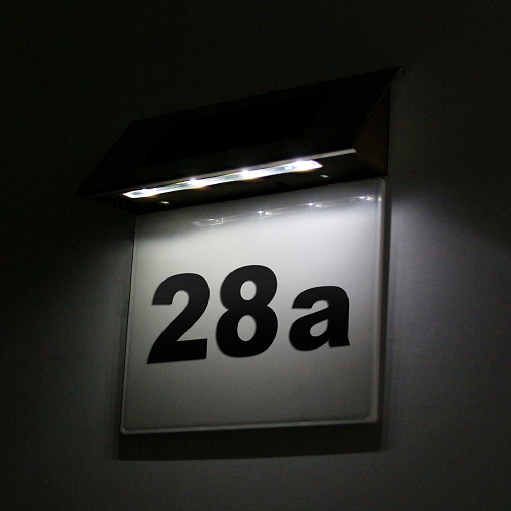LED Solar Powered Wall Light L - Outdoor Power Number reseña y precio