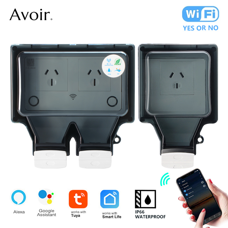 Avoir Tuya Wifi Socket IP66 Ou - Outdoor Power Outlet With Remote Control reseña y precio