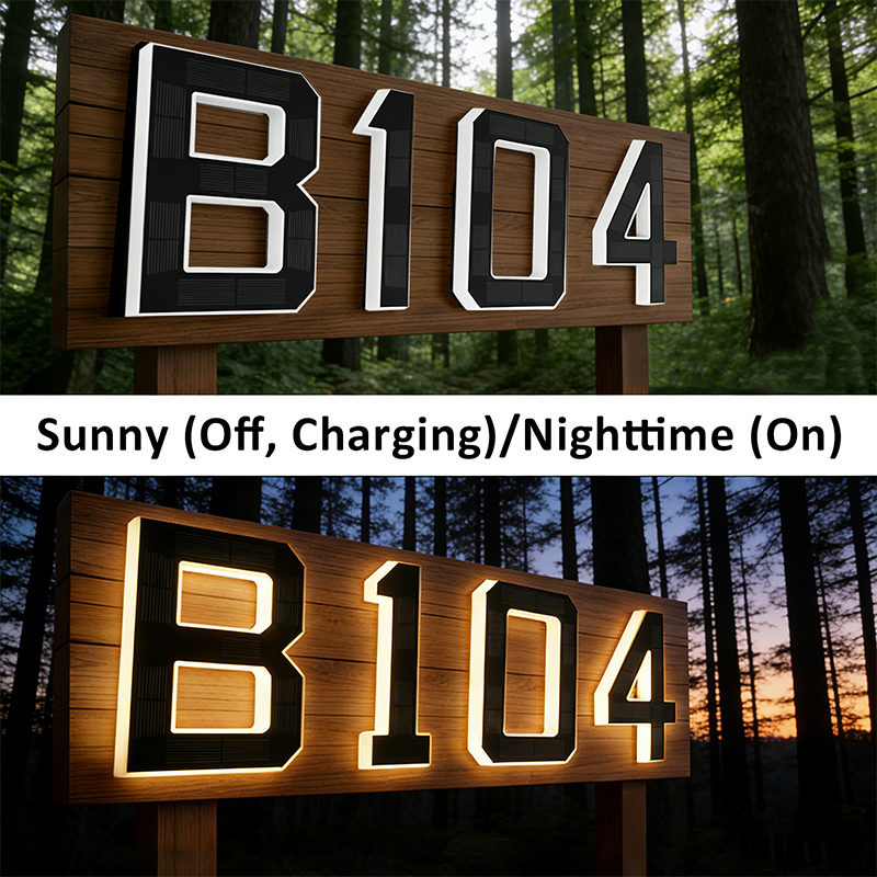 Solar Powered House Number Sig - Outdoor Power Number reseña y precio