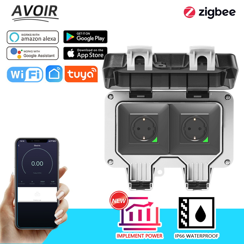 Avoir Tuya Zigbee Outdoor Wate - Outdoor Power Outlet With Remote Control reseña y precio
