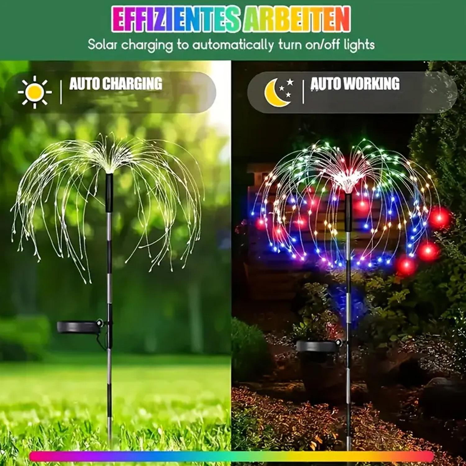 8-Mode Solar Firework Lights w - Quality Outdoor Power reseña y precio