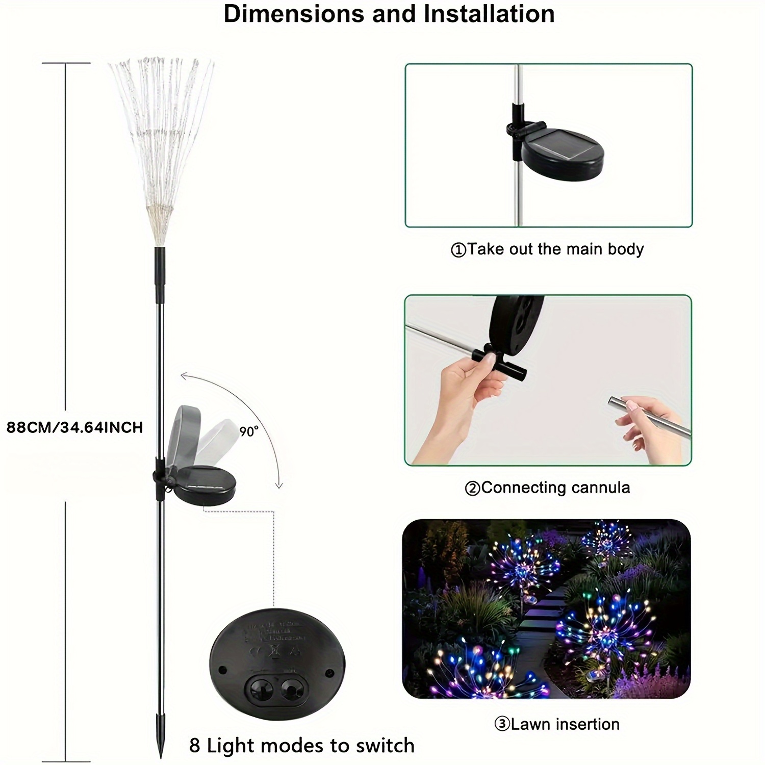 8-Mode Solar Firework Lights w - Quality Outdoor Power reseña y precio