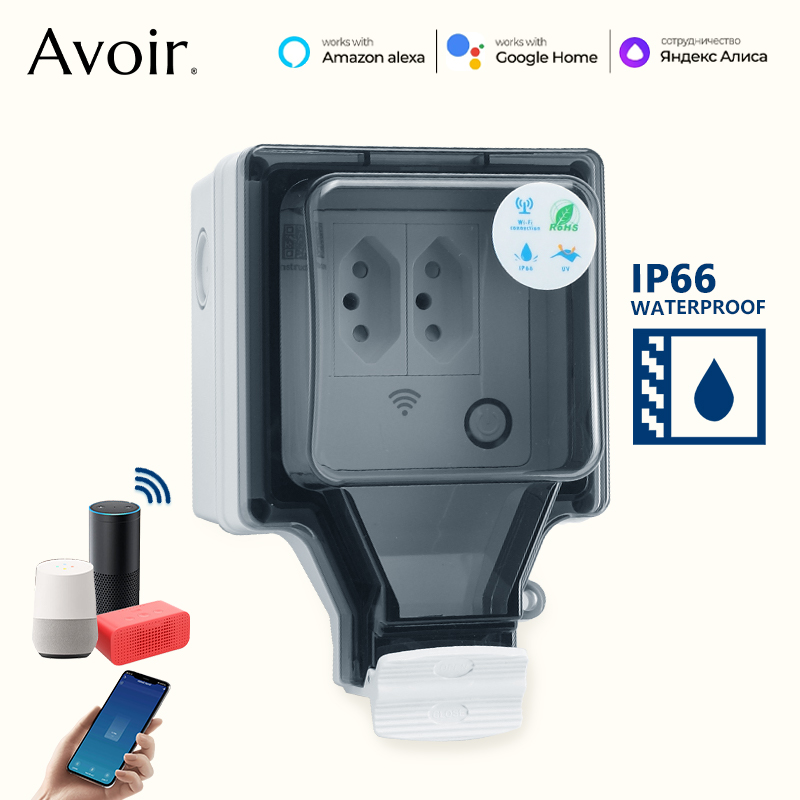 Avoir Tuya Wifi Smart Socket I - Outdoor Power Outlet With Remote Control reseña y precio