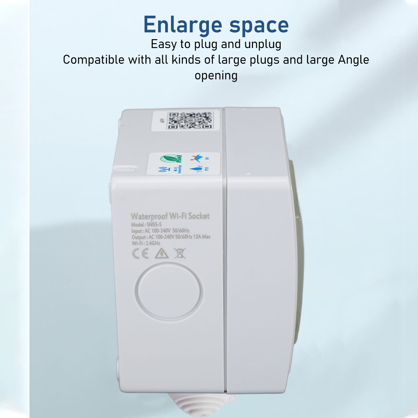 WiFi Smart Socket PC ABS IP55  - Outdoor Power Outlet With Remote Control reseña y precio
