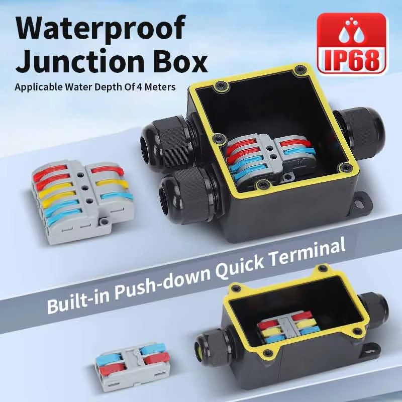 Junction Box Waterproof IP68 2 - Outdoor Power Lead reseña y precio