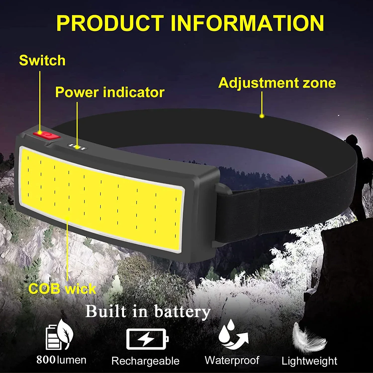 Powerful COB LED Headlamp Type - Outdoor Power Inc reseña y precio