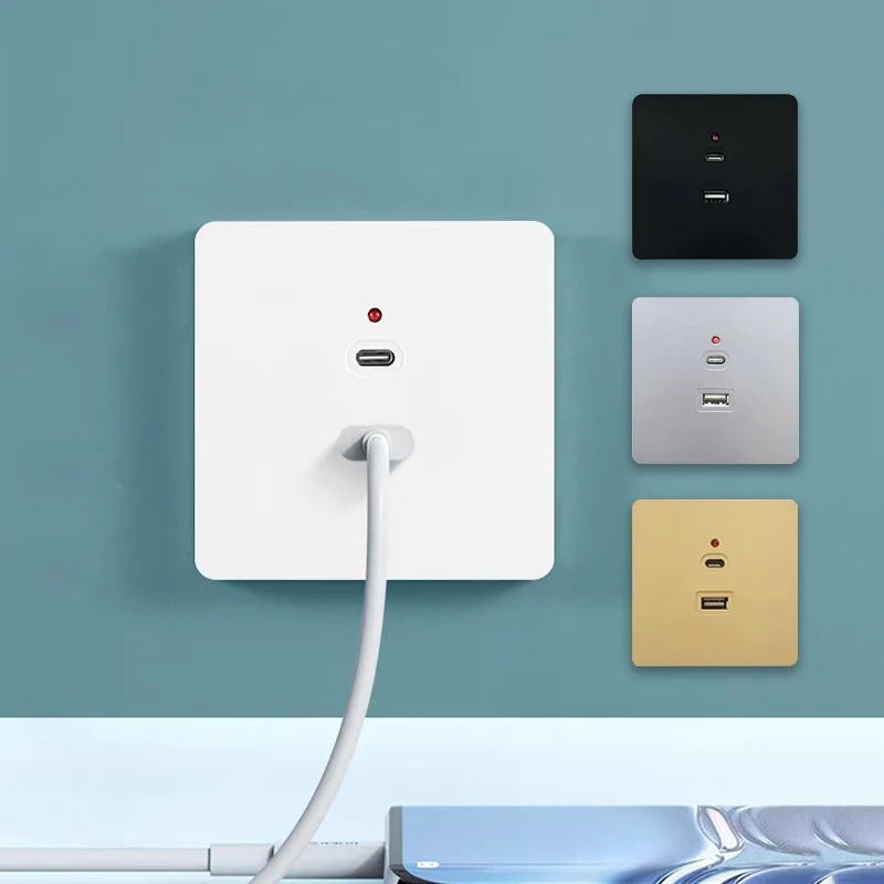 Black Universal Wall USB C Soc - Outdoor Usb Power Strip reseña y precio