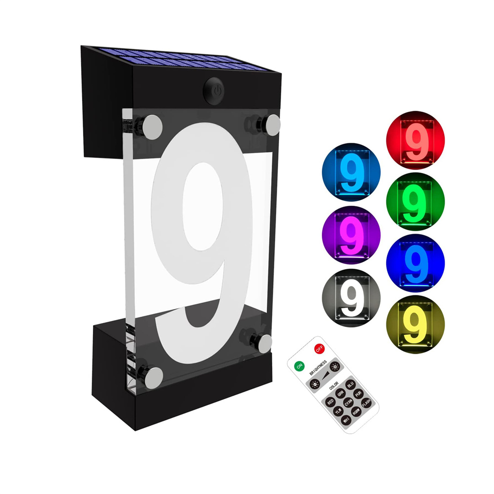 Solar Powered RGB Color House  - Outdoor Power Number reseña y precio
