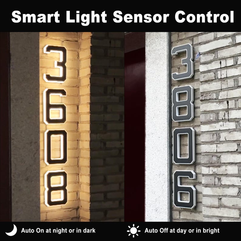 Solar LED House Number Sign Wa - Outdoor Power Number reseña y precio
