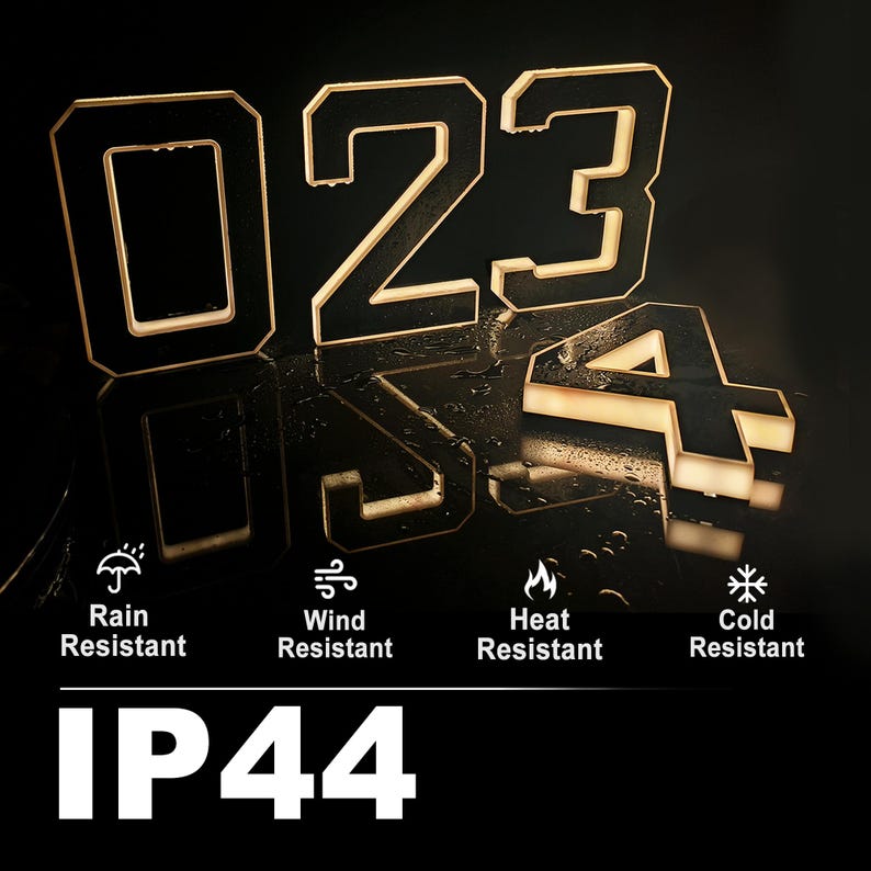 Solar LED House Number Sign Wa - Outdoor Power Number reseña y precio