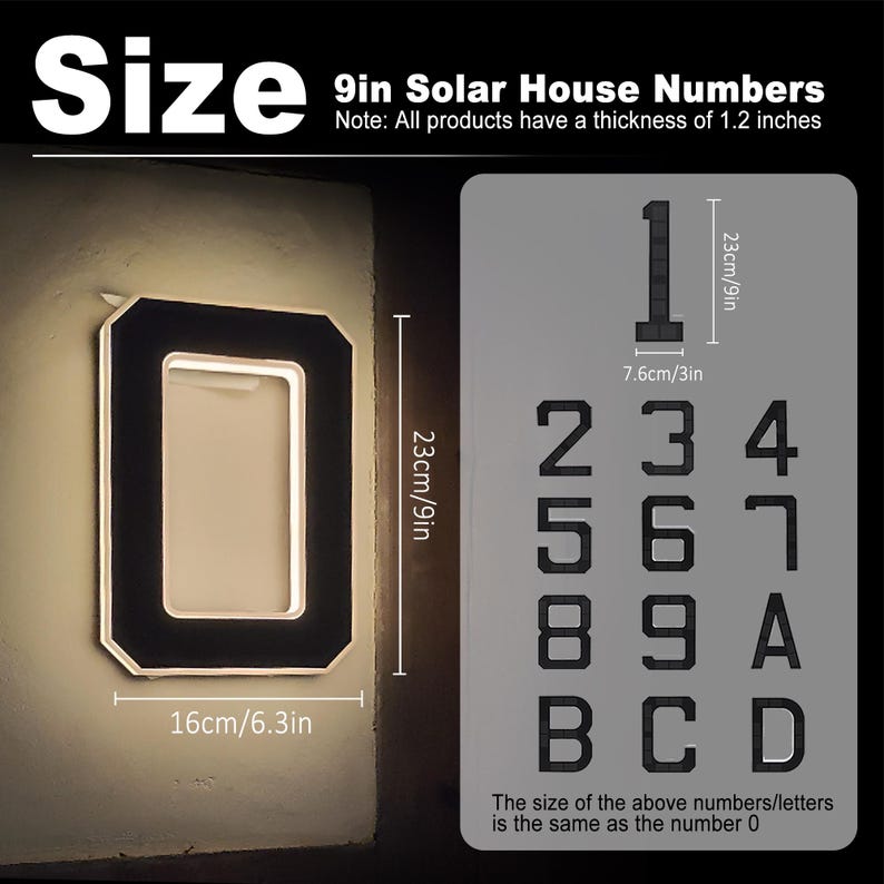 Solar LED House Number Sign Wa - Outdoor Power Number reseña y precio