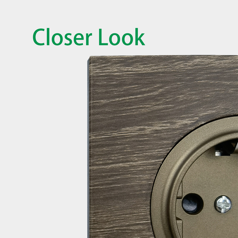 Wallpad Wood Color Wall Socket - Outdoor Usb Power Strip reseña y precio