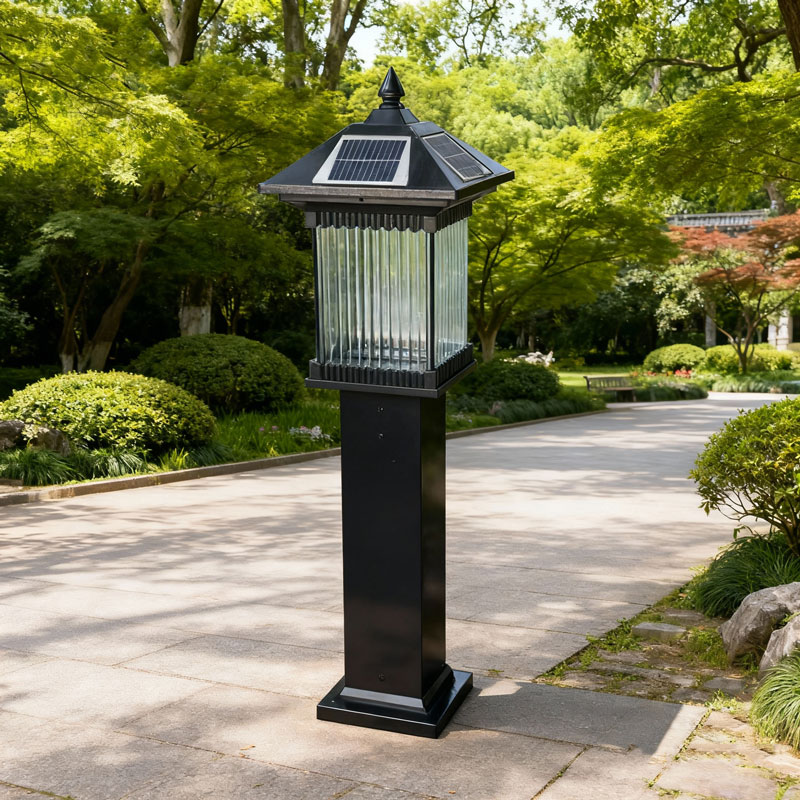 Modern Solar Powered Lawn Ligh - Outdoor Power Block reseña y precio