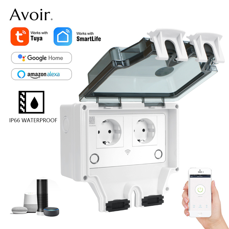 Avoir Tuya IP66 Waterproof Ele - Outdoor Power Outlet With Remote Control reseña y precio