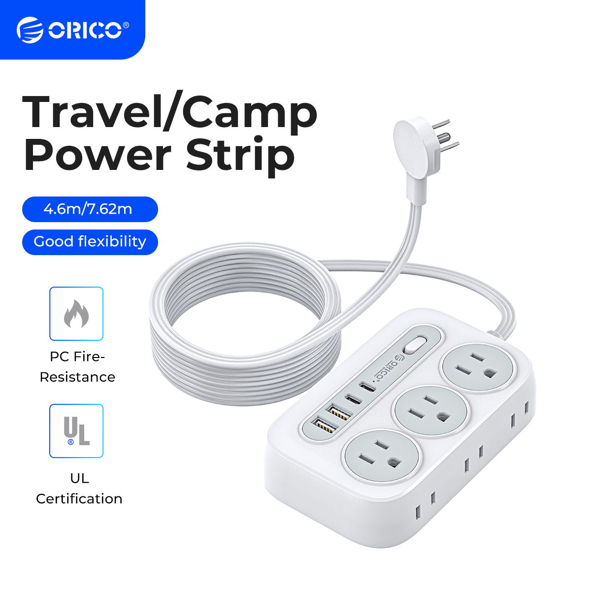ORICO Power Strip with 6 Socke - Outdoor Usb Power Strip reseña y precio