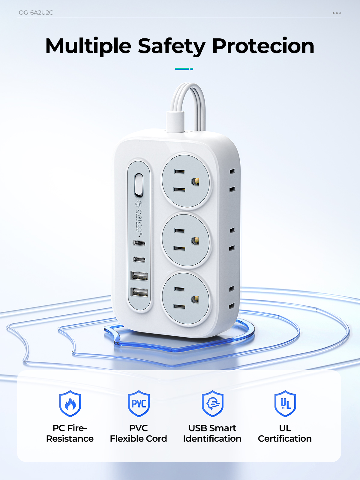 ORICO Power Strip with 6 Socke - Outdoor Usb Power Strip reseña y precio