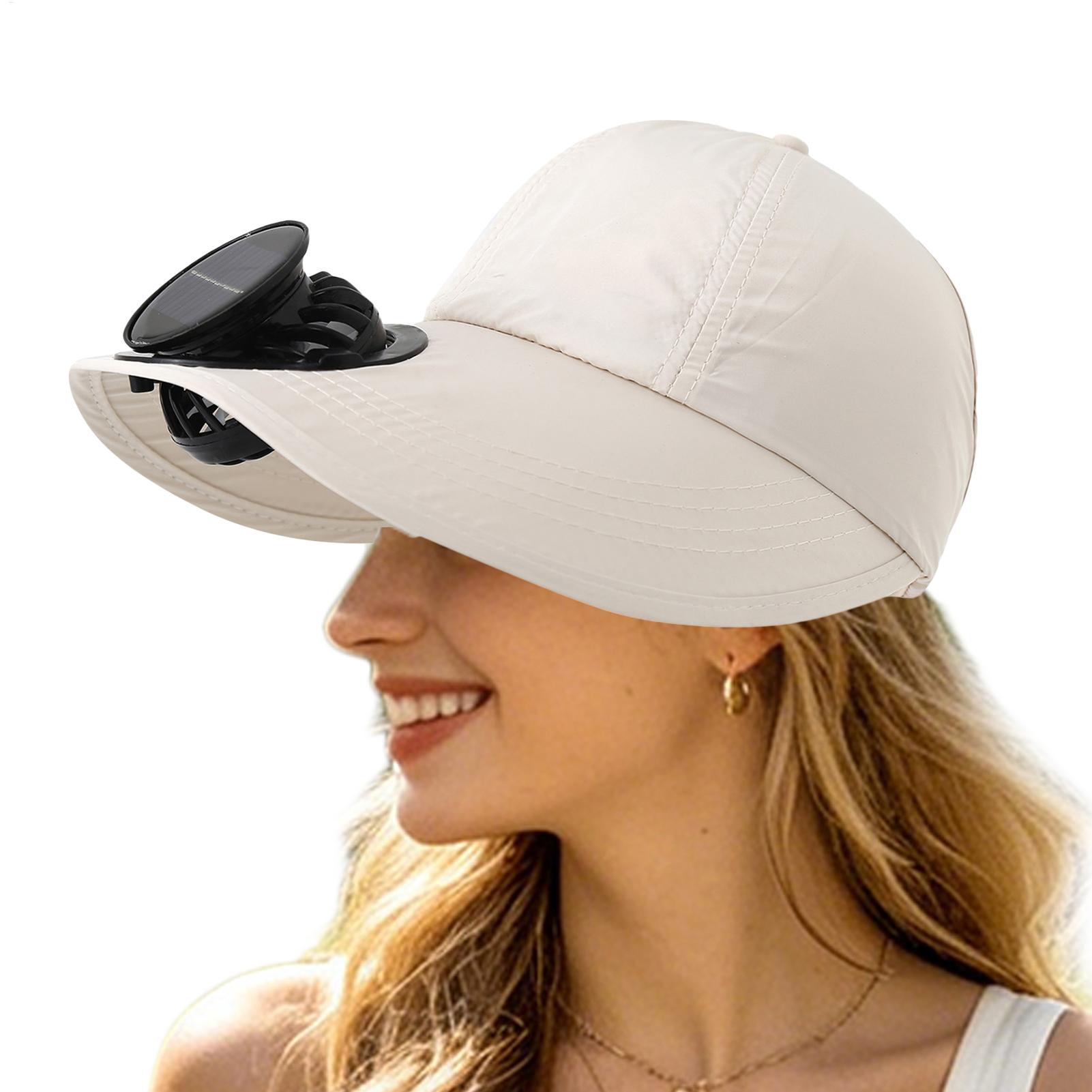 Solar-Powered Charging Fan Cap - Outdoor Power Block reseña y precio