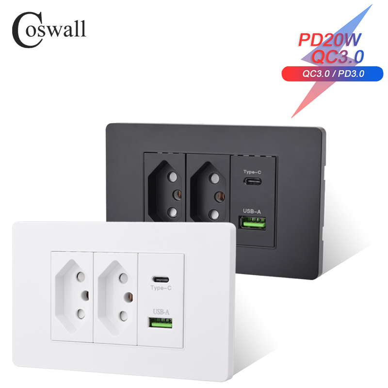 Coswall PC Brazil Standard 20A - Outdoor Usb Power Strip reseña y precio