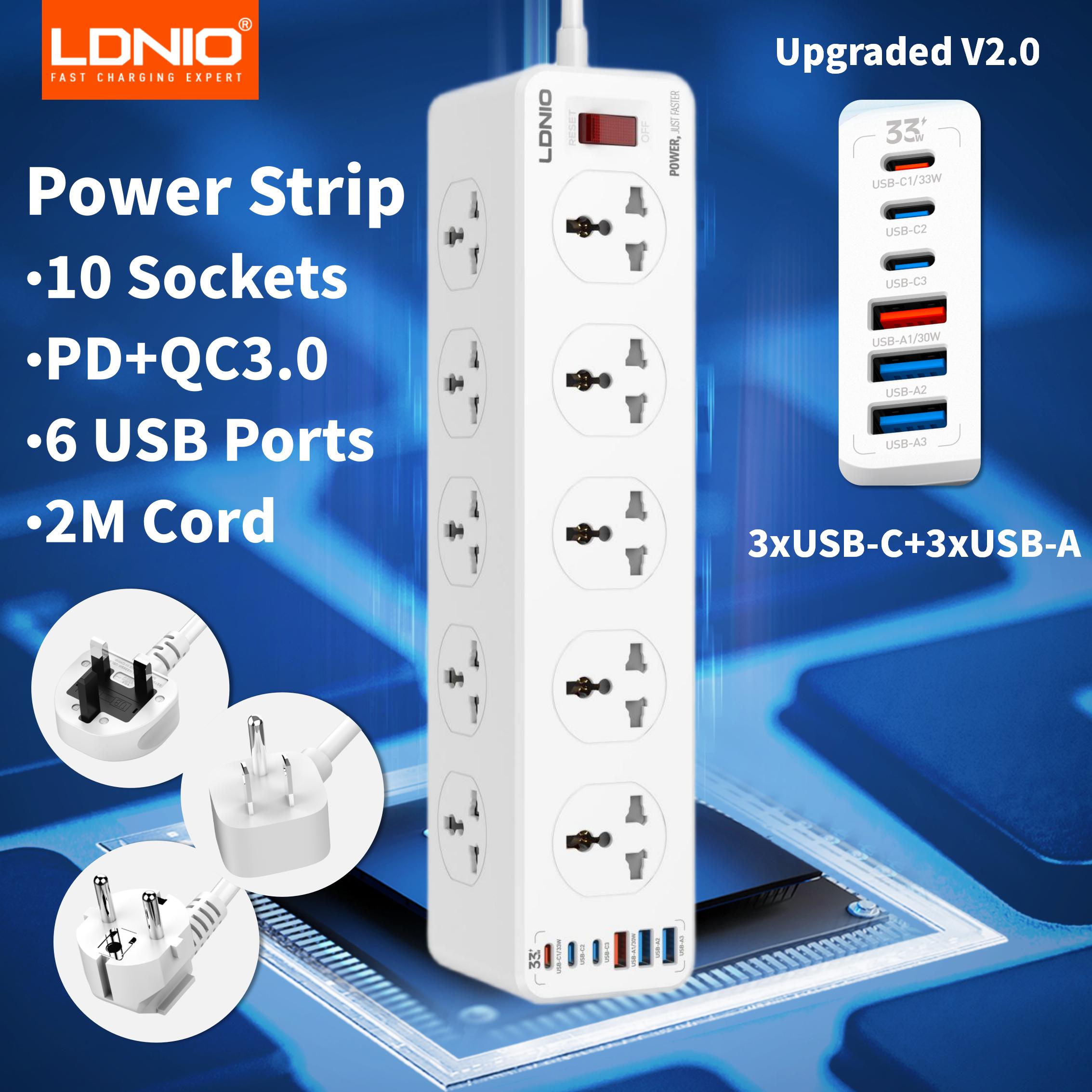 LDNIO UNIVERSAL OUTLET 2M Exte - Outdoor Usb Power Strip reseña y precio