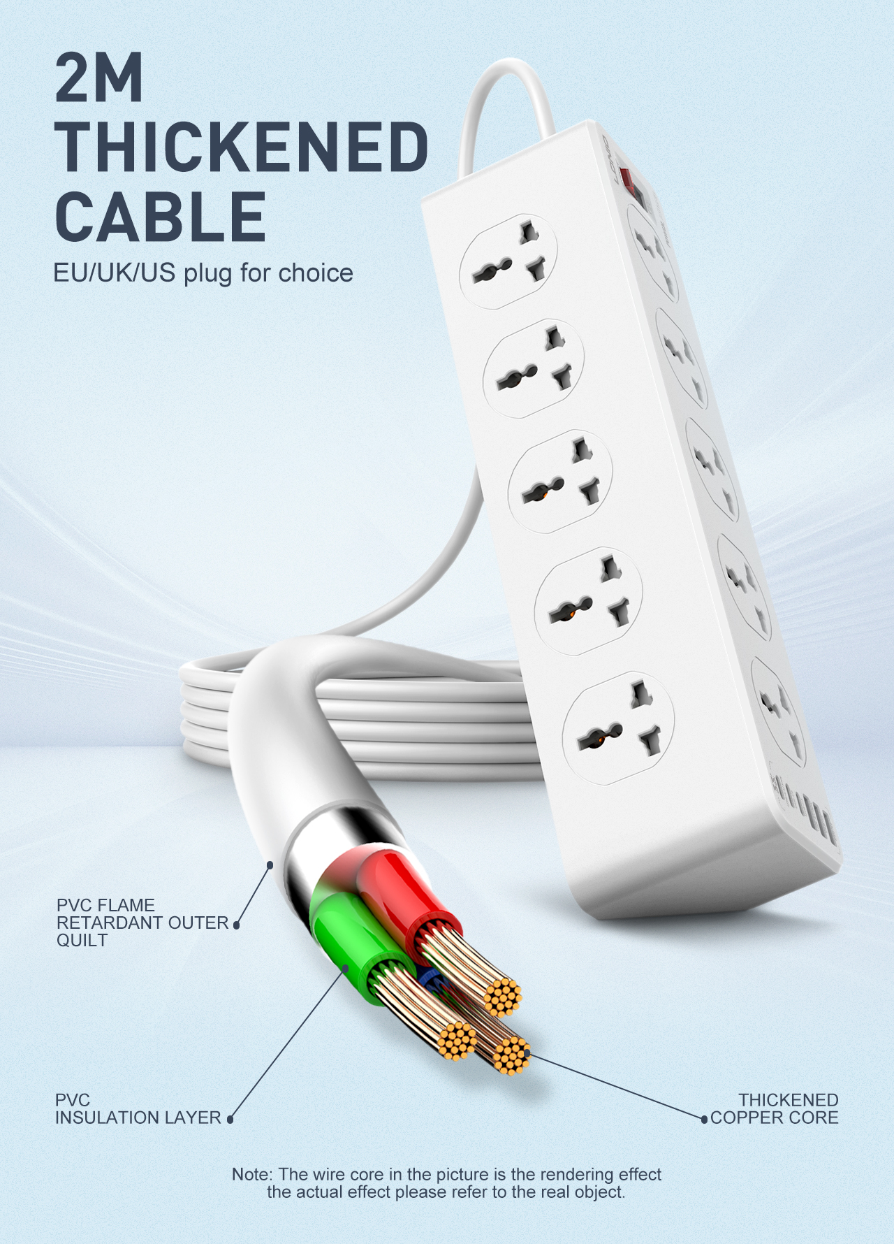 LDNIO UNIVERSAL OUTLET 2M Exte - Outdoor Usb Power Strip reseña y precio
