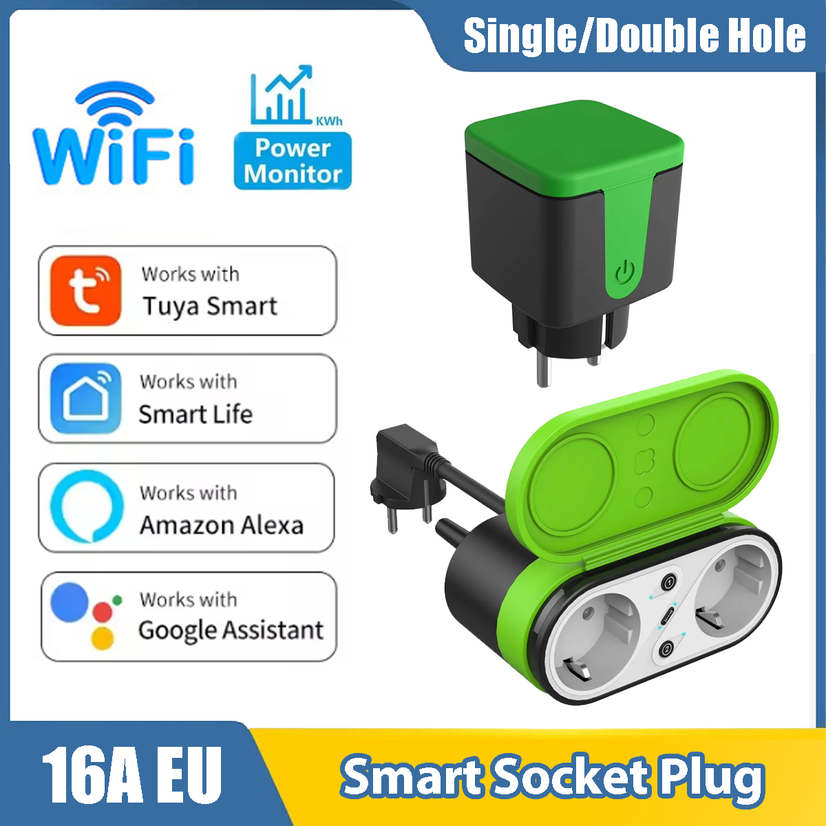 Tuya EU Smart WiFi 2.4G Plug S - Outdoor Power Outlet With Remote Control reseña y precio