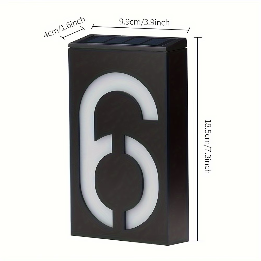 18.5cm Modern Solar-Powered LE - Outdoor Power Number reseña y precio