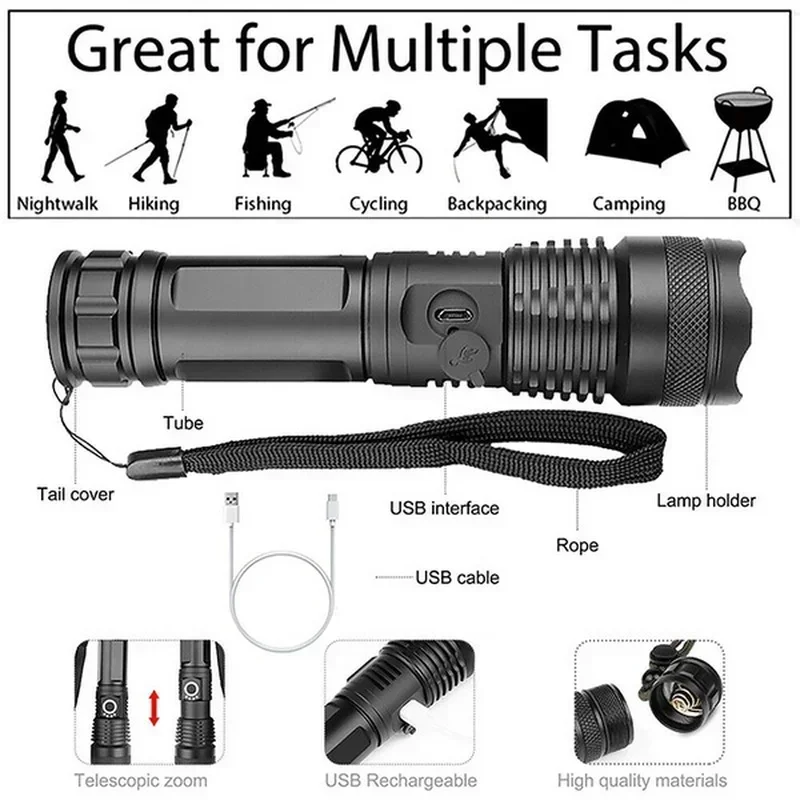 High Power XHP70 Led Flashligh - Outdoor Power Inc reseña y precio