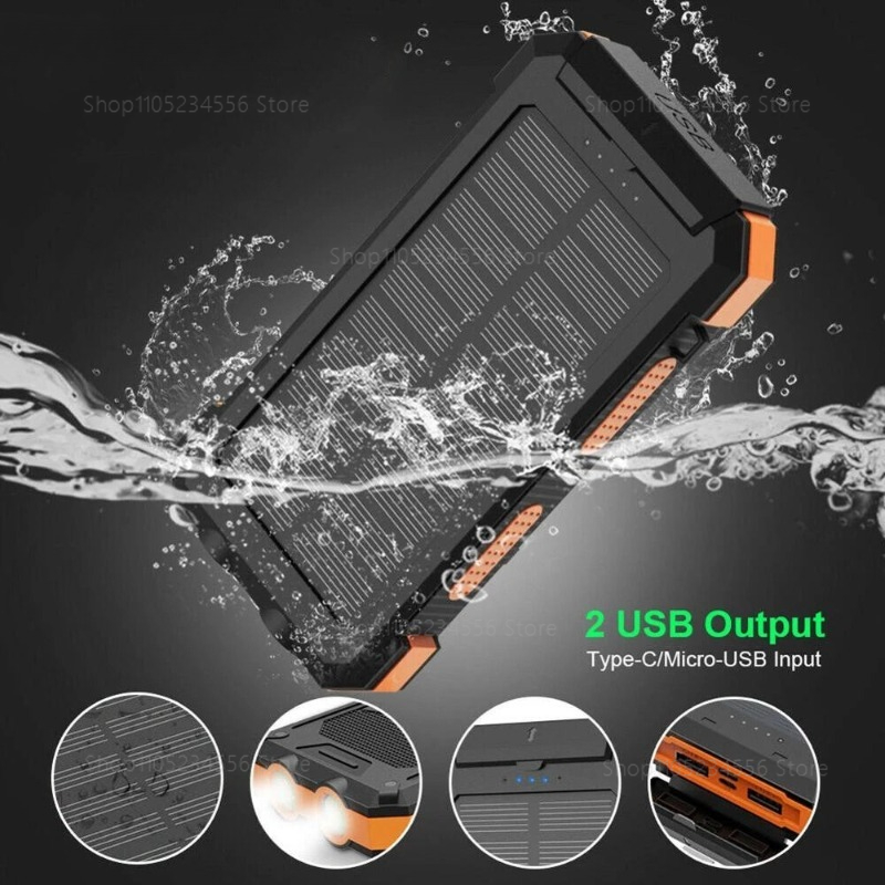 20000mAh Solar Power Bank, Wat - Outdoor Power Number reseña y precio