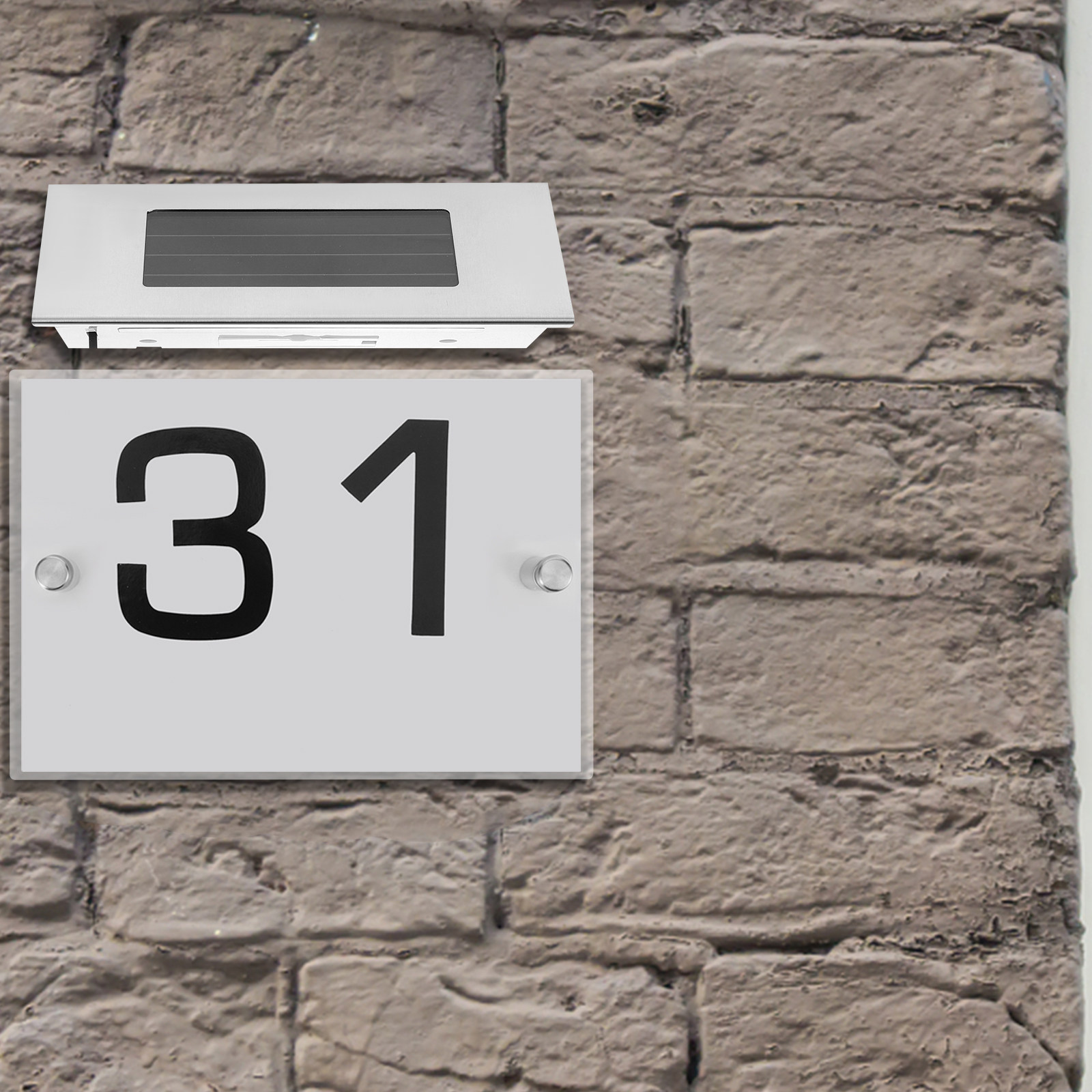 Solar Powered Address Sign Num - Outdoor Power Number reseña y precio