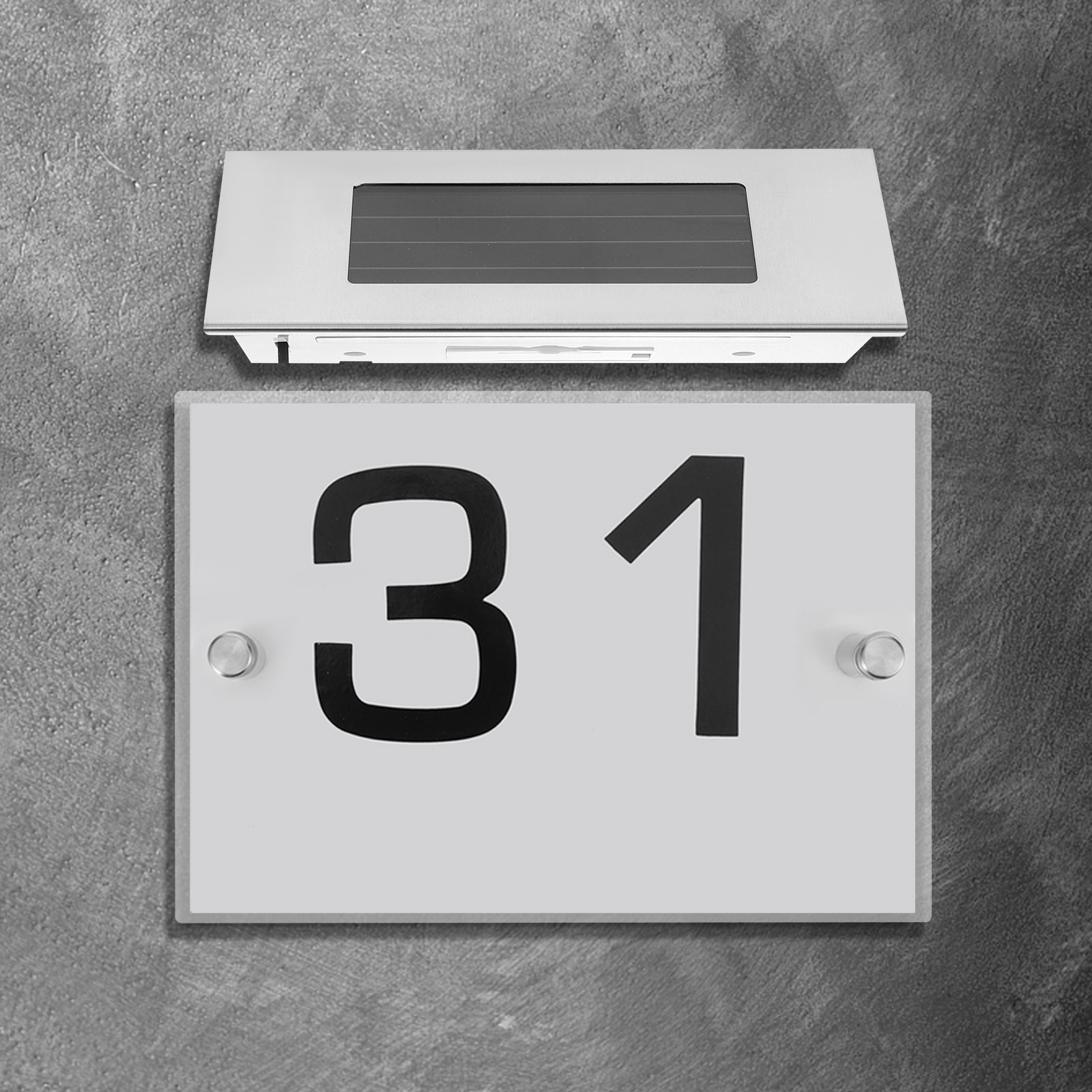 Solar Powered Address Sign Num - Outdoor Power Number reseña y precio